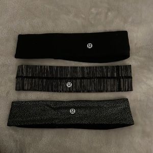 3 pack of Lululemon headbands (one size)